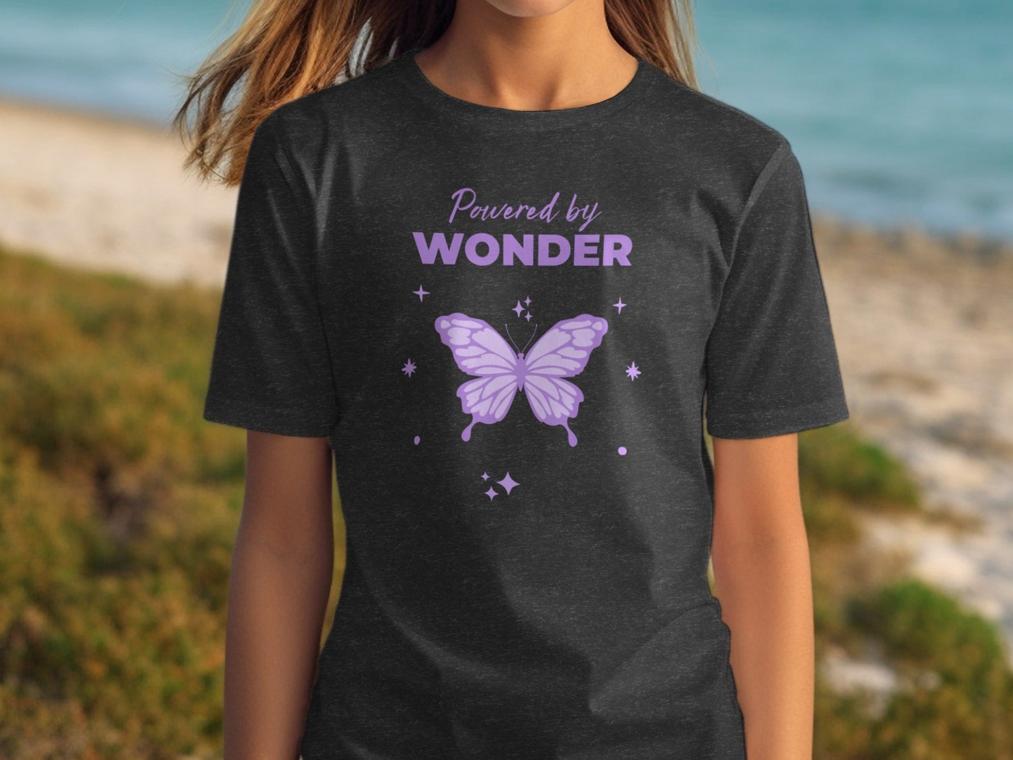 Powered By Wonder Butterfly Graphic T-Shirt