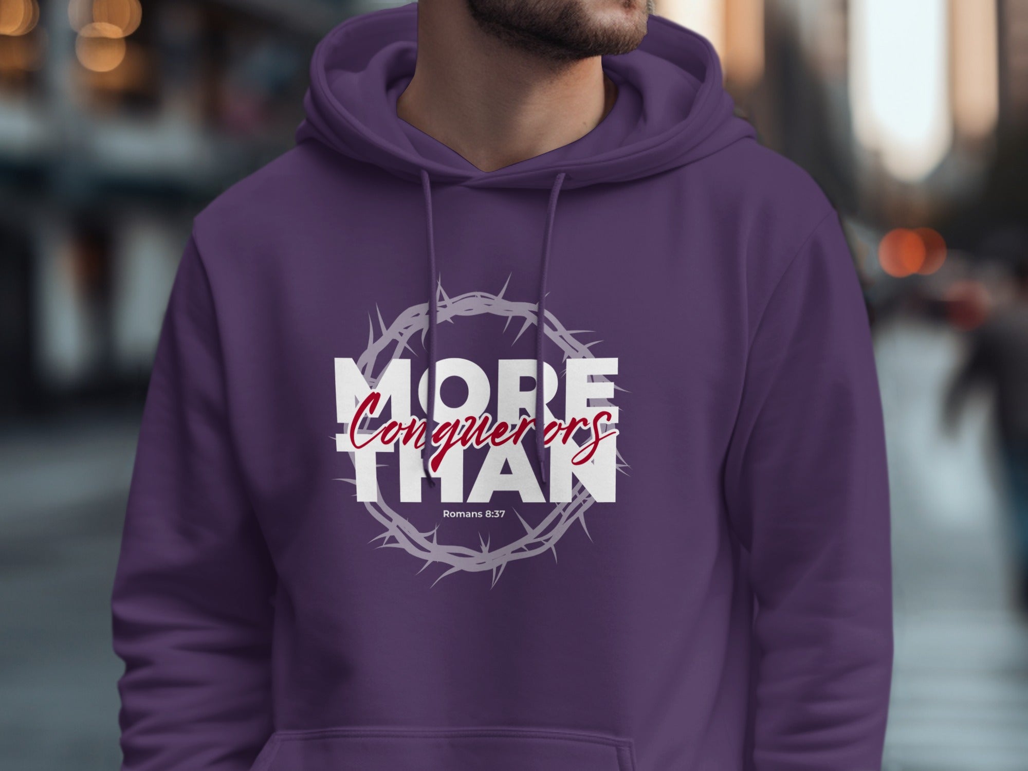 More Conquerors Than Romans 8:37 Hoodie product type
Hoodie
Conquerors
MoreThanConquerors
Romans837
CrownOfThorns
ChristianApparel
FaithBased
ReligiousClothing
ScriptureVerse
BiblicalDesign
PurpleHoodie
SpiritualWear
Inspirational
ChristCentered
WorshipWear
GiftForBeliever
StatementHoodie
UniqueDesign
ChristianFashion
HopeAndFaith