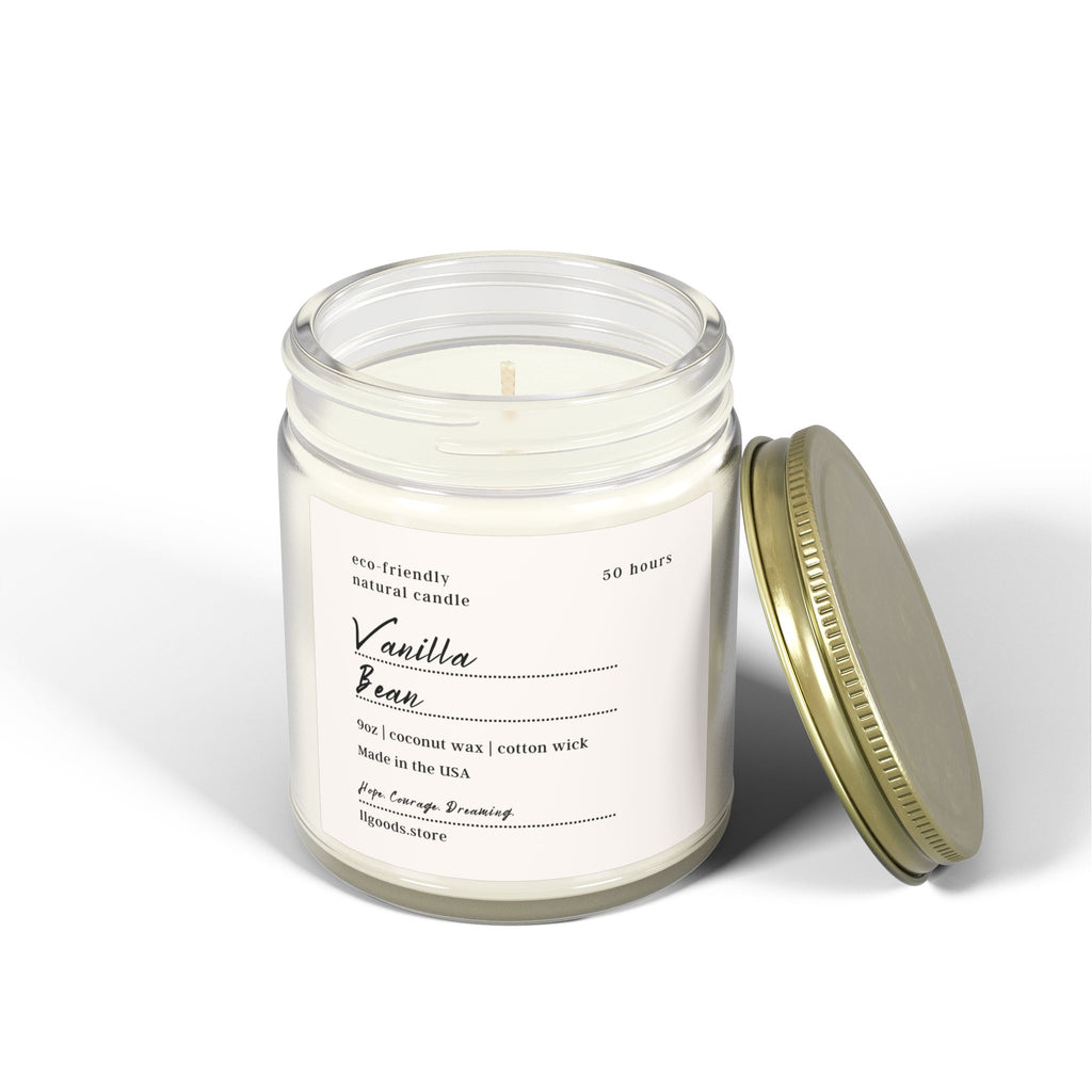 Vanilla Bean Candle | Coconut Wax Candle | Warm Vanilla Scent | Made in USA | 9oz