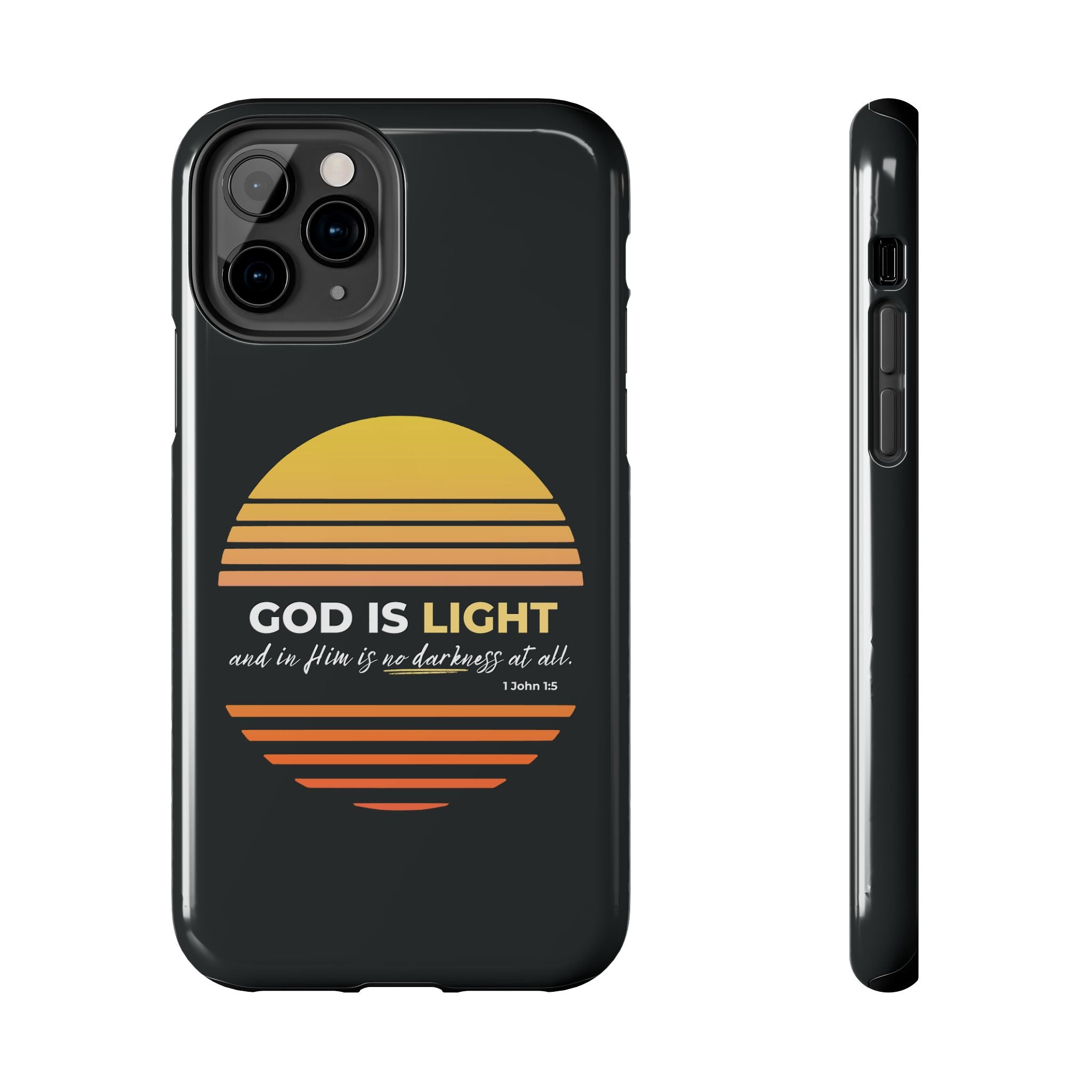 “God Is Light” Phone Case – 1 John 1:5 Christian Bible Verse iPhone & Android Case – Faith Accessory