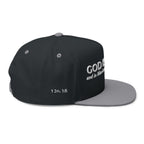 “God Is Light” Embroidered Cap – 1 John 1:5 Christian Flat Bill Hat – Faith Apparel