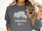 Dreaming Again Tree Graphic Print Sweatshirt