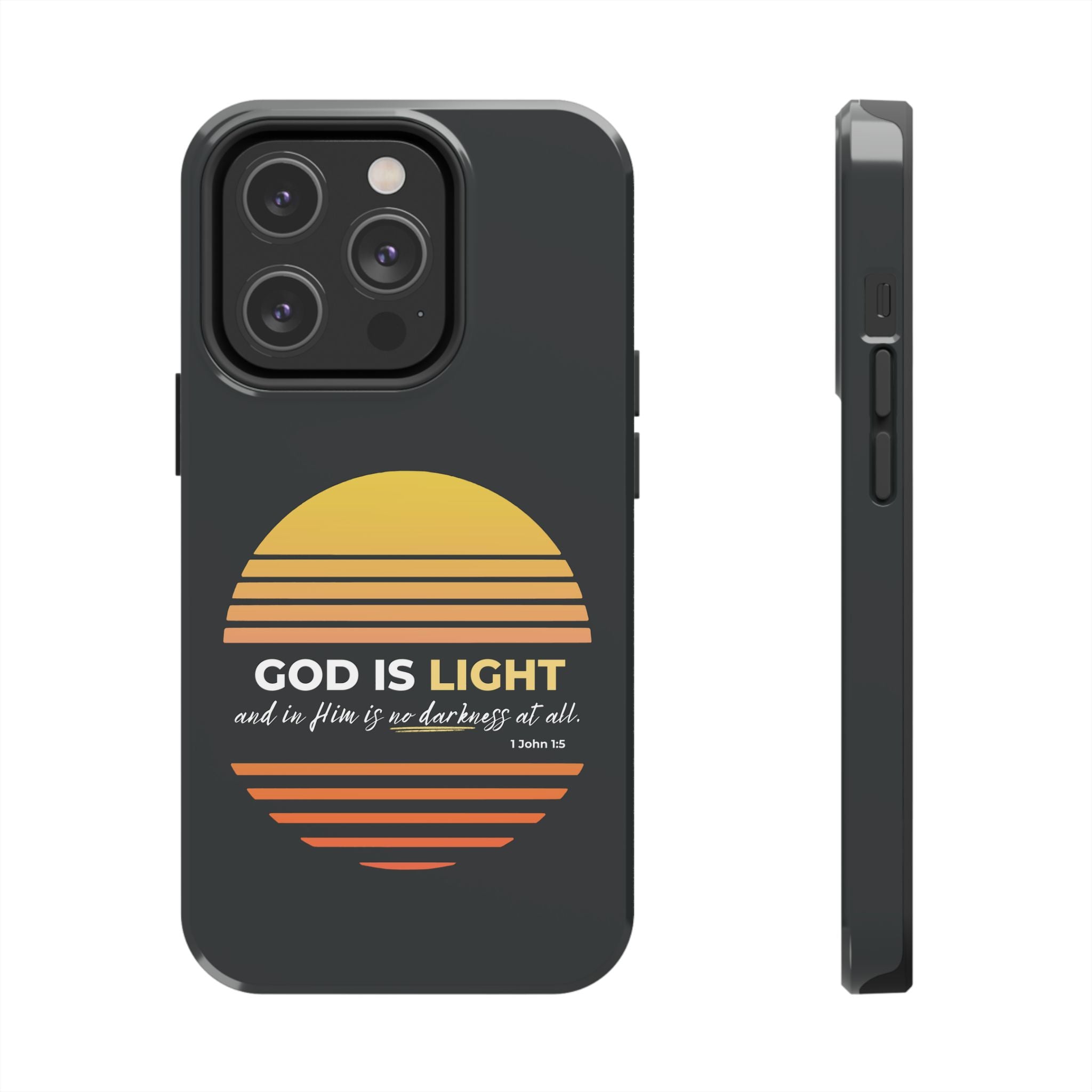 “God Is Light” Phone Case – 1 John 1:5 Christian Bible Verse iPhone & Android Case – Faith Accessory