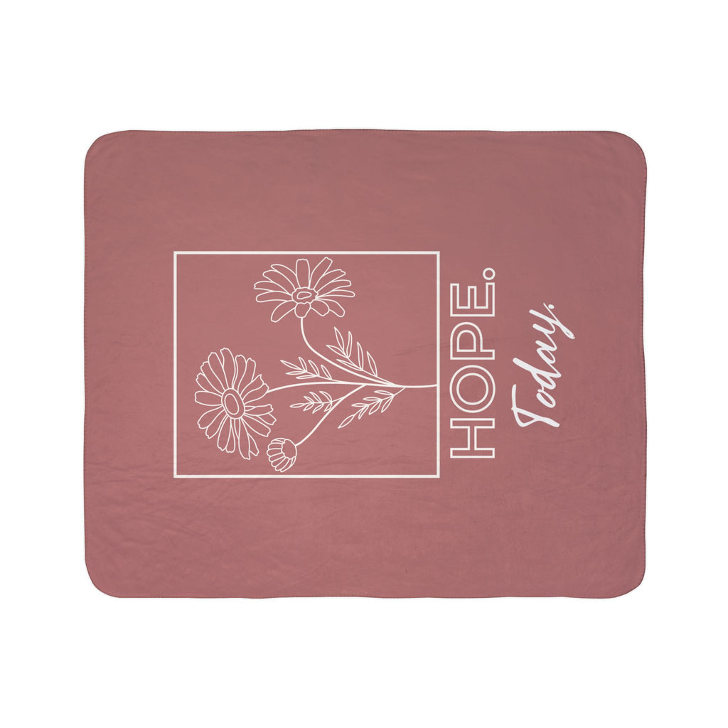 Hope Today Daisy Fleece Sherpa Blanket