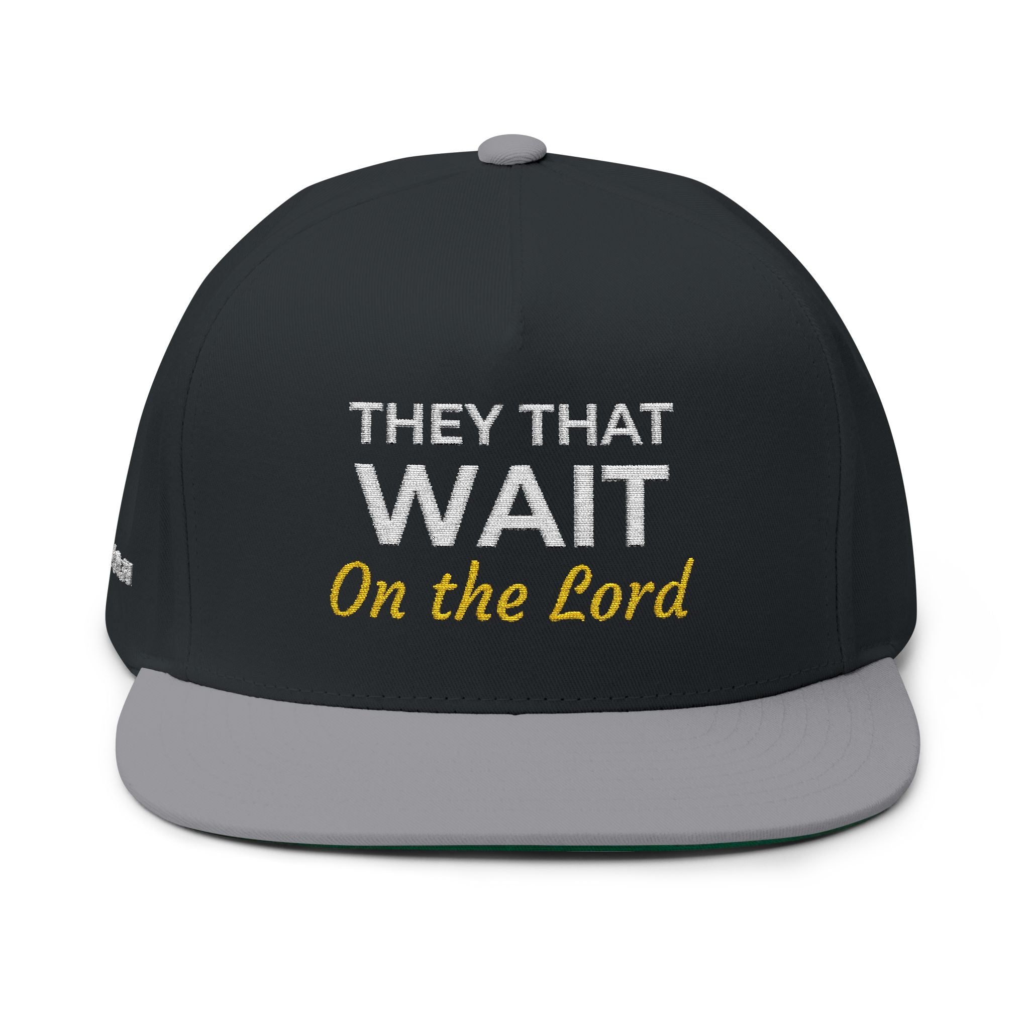 “They That Wait On The Lord” Embroidered Cap –  Isaiah 40:31 Christian Flat Bill Hat – Faith Apparel