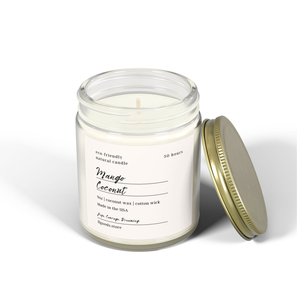 Mango Coconut Candle |  Coconut Wax Candle | Tropical Scent | Made in USA | 9oz