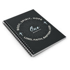 “One" Unity Spiral Notebook –  Ephesians 4:4–6 Christian Bible Verse Journal – Faith Notes