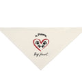 4 Paws Big Heart Pet Bandana | Heart Paw Print Dog & Cat Bandana | Cute Pet Accessory