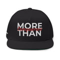 “More Than Conquerors” Embroidered Cap – Romans 8:37 Christian Flat Bill Hat – Faith Apparel