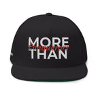 “More Than Conquerors” Embroidered Cap – Romans 8:37 Christian Flat Bill Hat – Faith Apparel