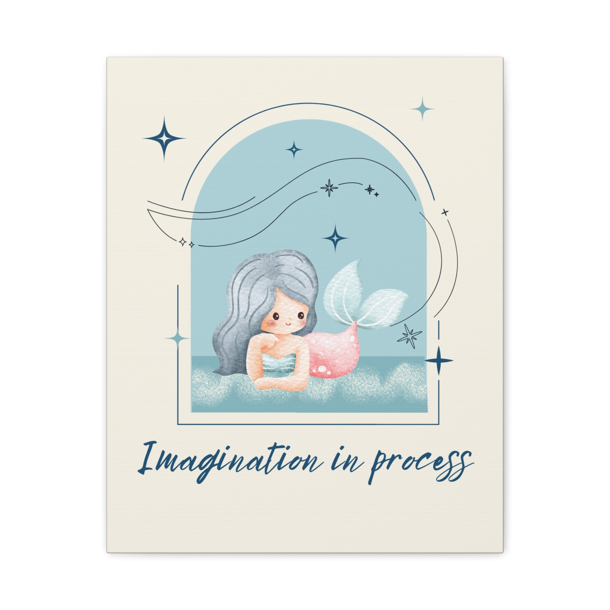 Imagination in Process Mermaid Canvas Art | Kids Room Wall Decor