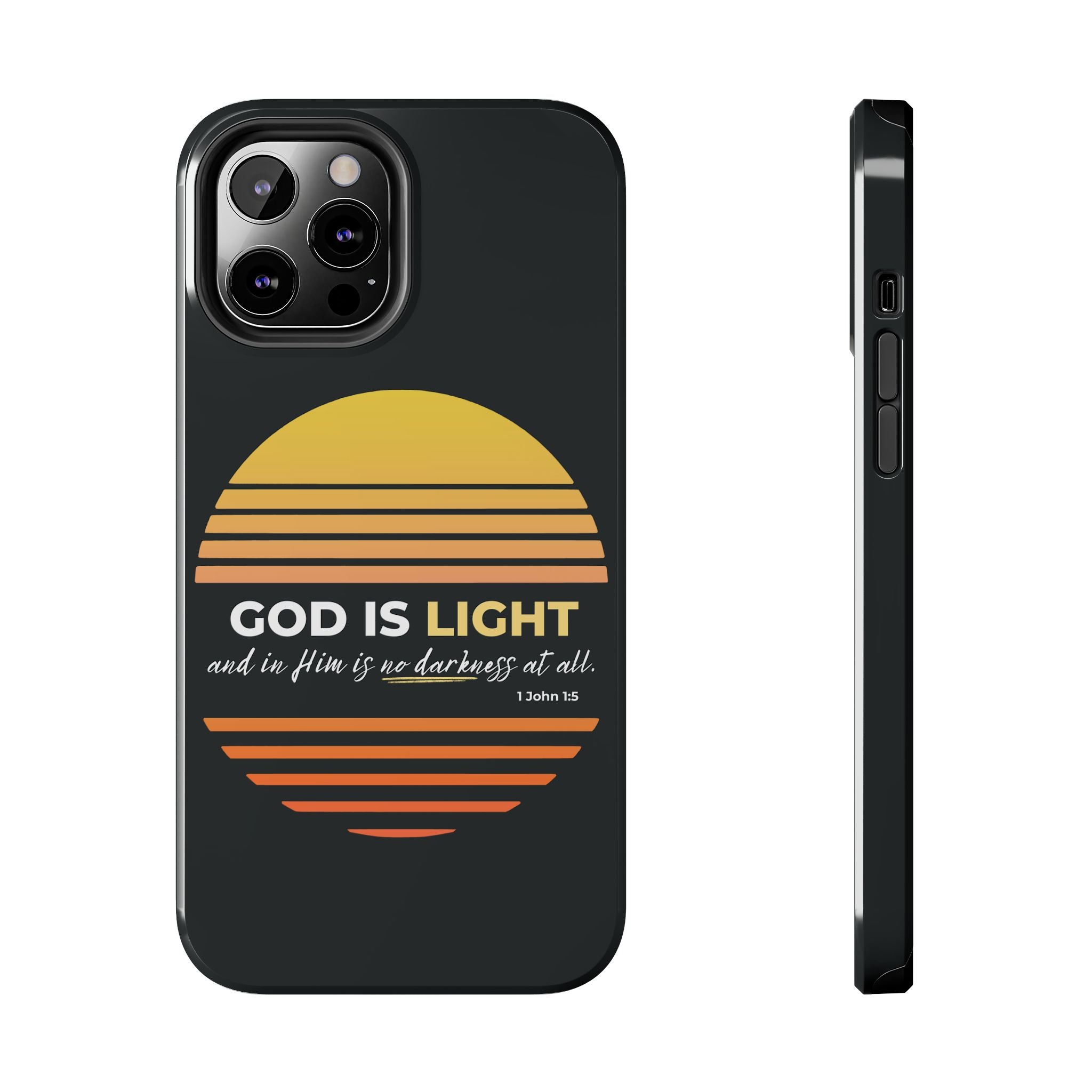 “God Is Light” Phone Case – 1 John 1:5 Christian Bible Verse iPhone & Android Case – Faith Accessory