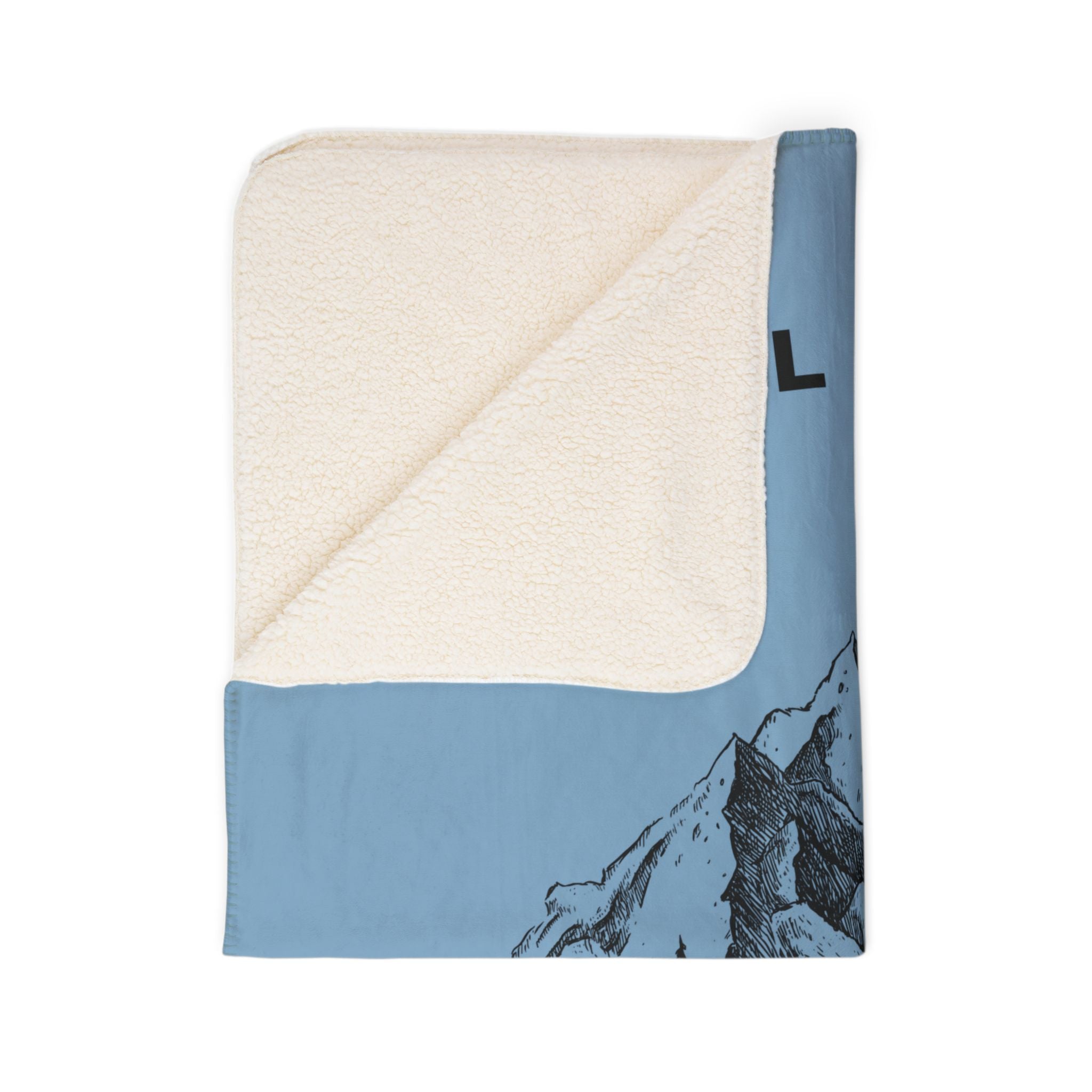 Dwell More Fear Less Sherpa Fleece Throw