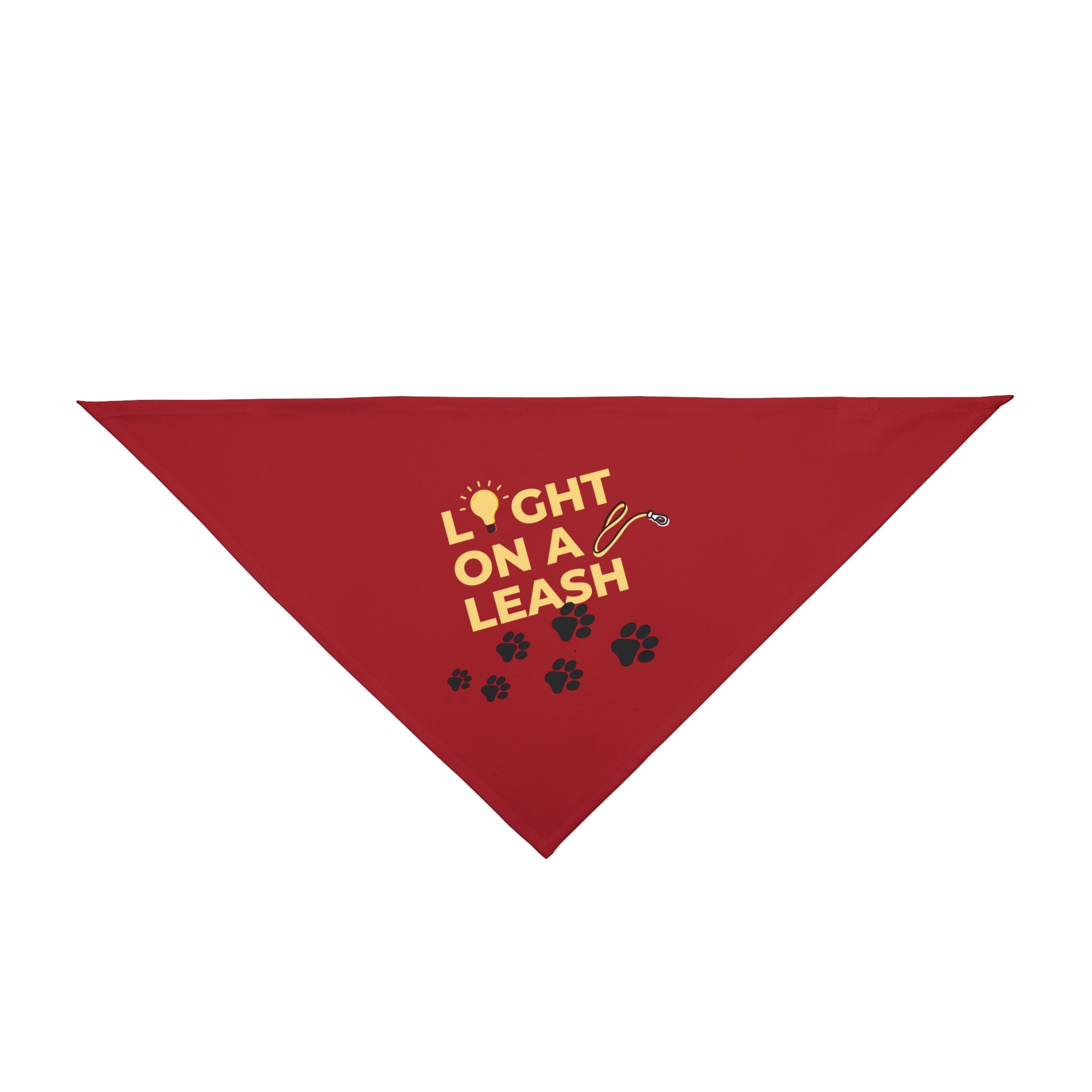 Light On a Leash Red Pet Bandana | Dog & Cat Bandana | Everyday Pet Accessory