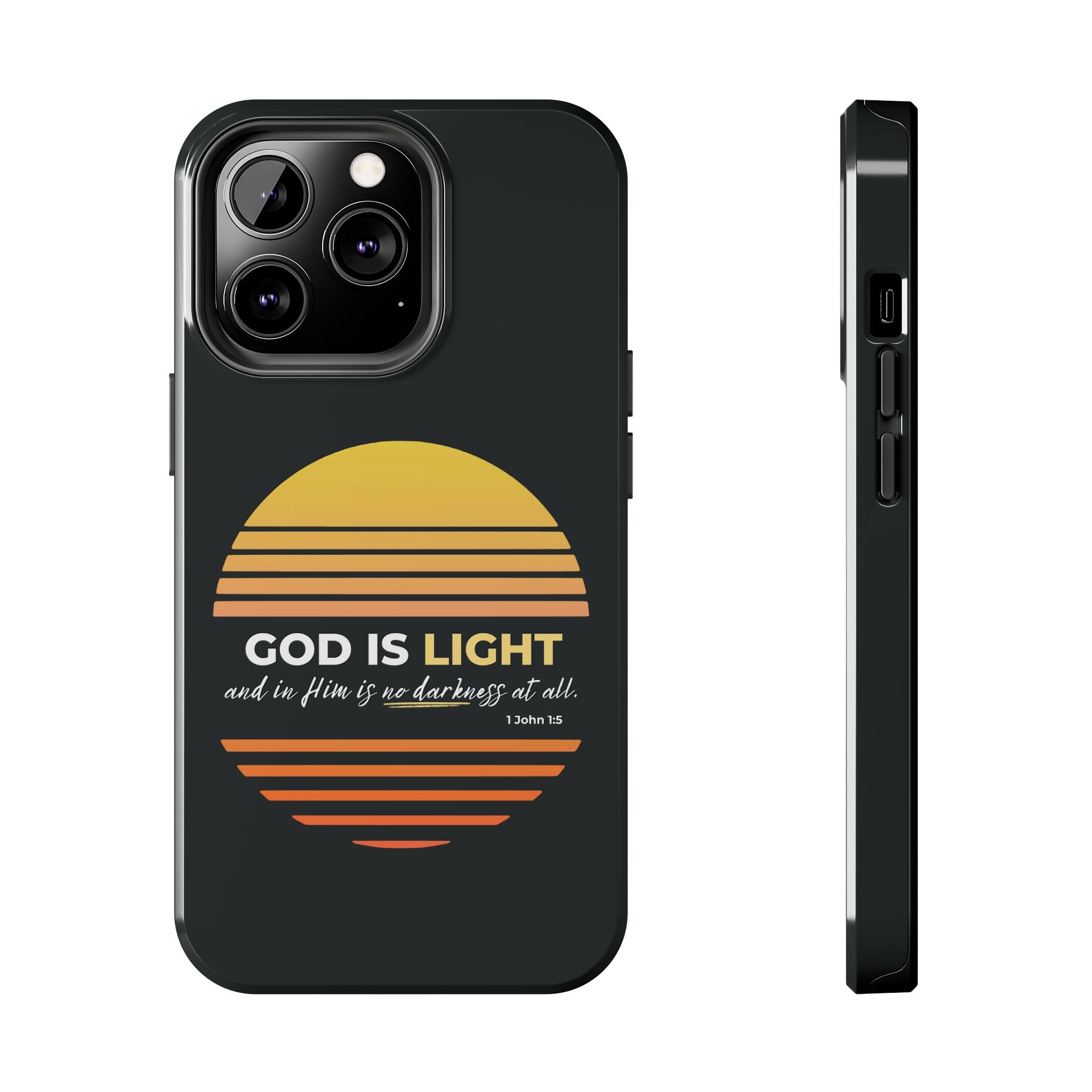 “God Is Light” Phone Case – 1 John 1:5 Christian Bible Verse iPhone & Android Case – Faith Accessory