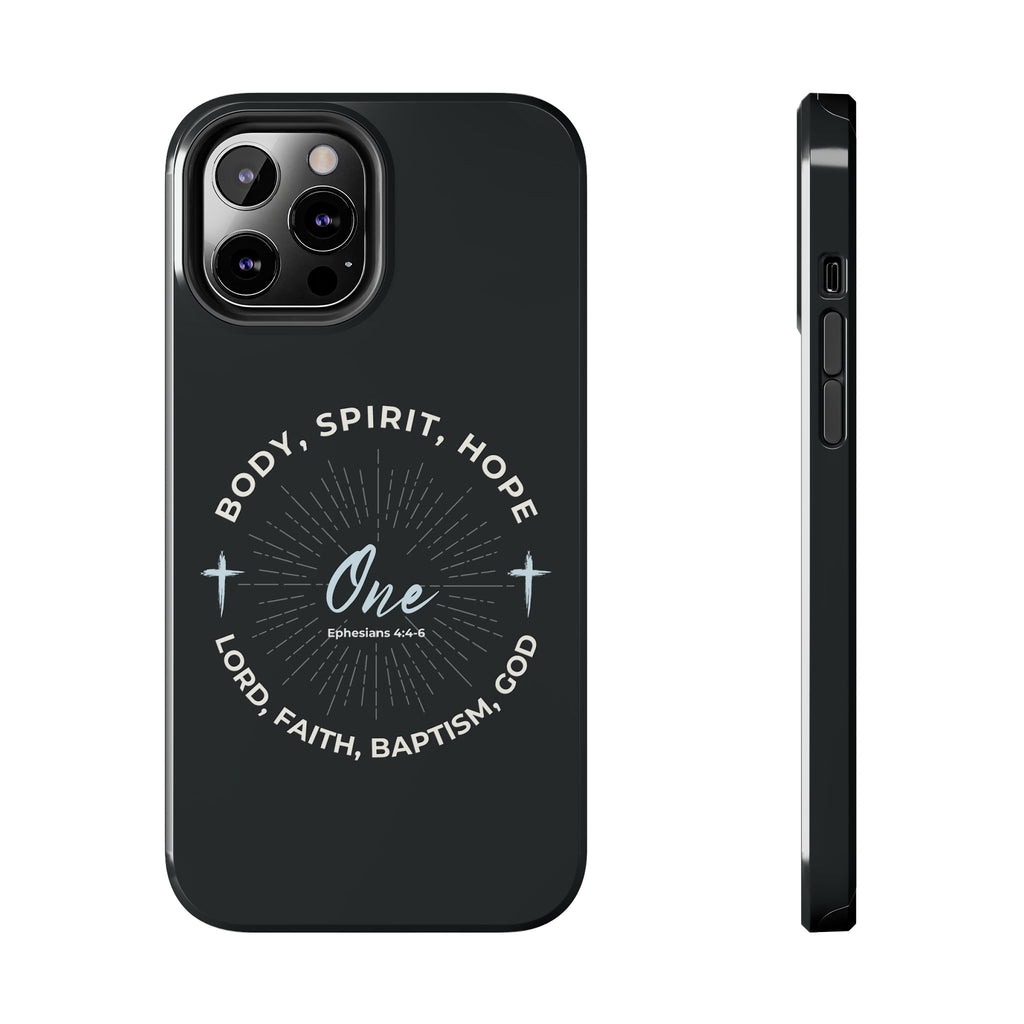 “One" Unity Phone Case –  Ephesians 4:4–6 Christian Bible Verse iPhone & Android Case – Faith Accessory