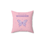 Powered by Wonder Butterfly Pink Throw Pillow | Kids Room Decor
