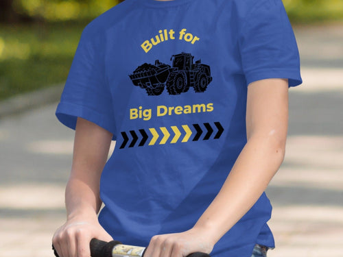 Built for Big Dreams Construction Kids T-Shirt
