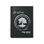 “He Restores My Soul” Spiral Notebook – Psalm 23:3 Christian Bible Verse Journal – Faith Notes