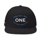 “One" Unity Embroidered Cap – Ephesians 4:4–6 Christian Flat Bill Hat – Faith Apparel