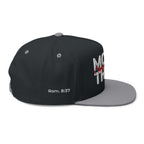 “More Than Conquerors” Embroidered Cap – Romans 8:37 Christian Flat Bill Hat – Faith Apparel