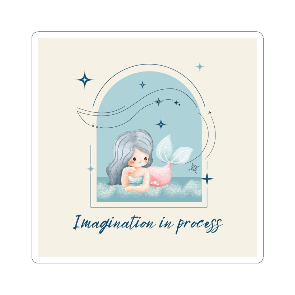 Imagination in Process Mermaid Sticker | Kids Vinyl Sticker
