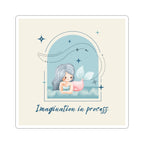 Imagination in Process Mermaid Sticker | Kids Vinyl Sticker