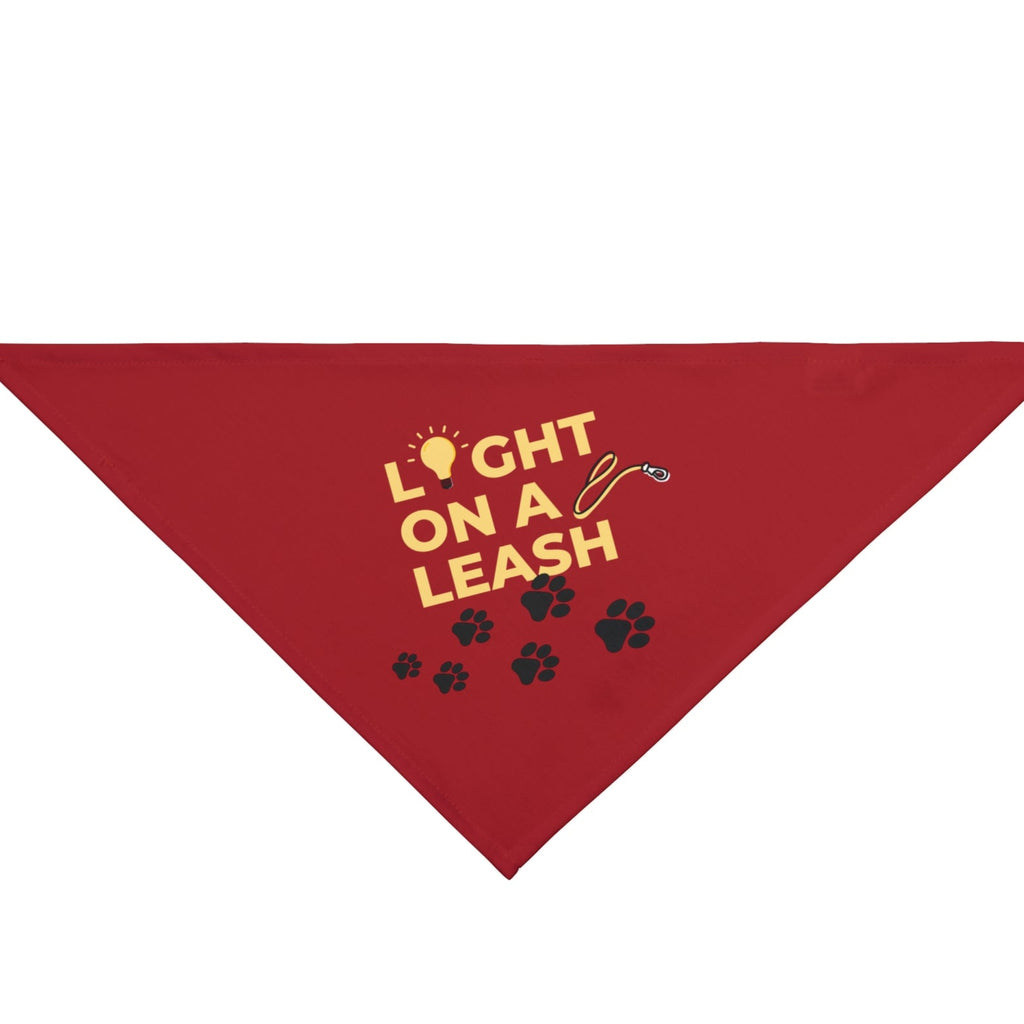 Light On a Leash Red Pet Bandana | Dog & Cat Bandana | Everyday Pet Accessory