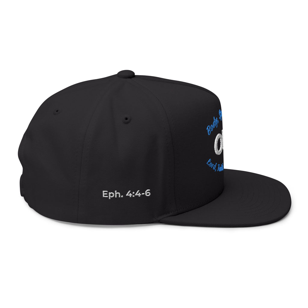 “One" Unity Embroidered Cap – Ephesians 4:4–6 Christian Flat Bill Hat – Faith Apparel