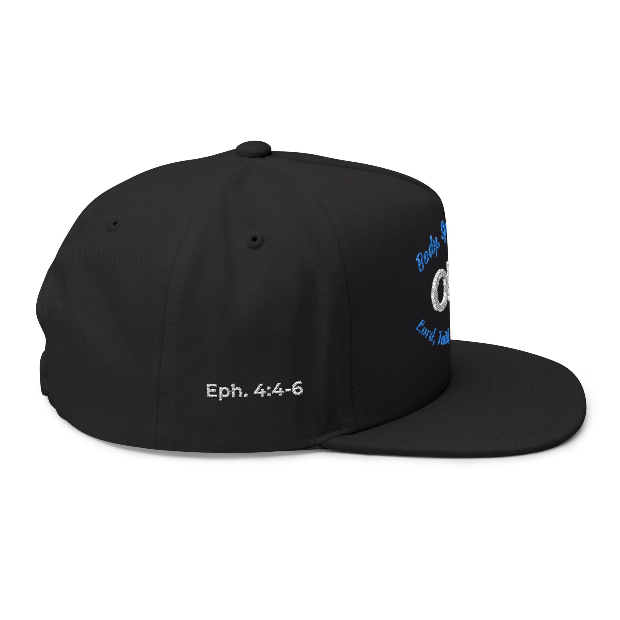 “One" Unity Embroidered Cap – Ephesians 4:4–6 Christian Flat Bill Hat – Faith Apparel