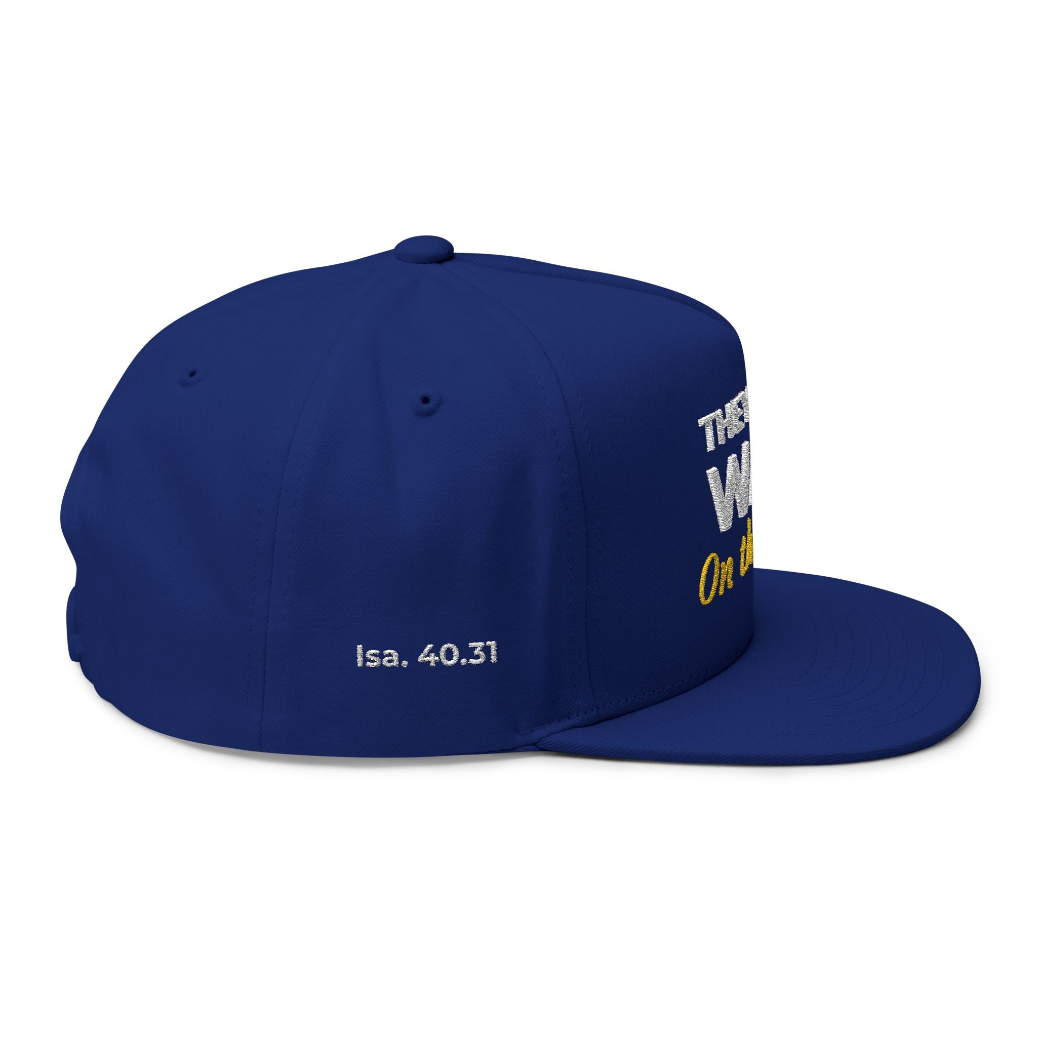 “They That Wait On The Lord” Embroidered Cap –  Isaiah 40:31 Christian Flat Bill Hat – Faith Apparel