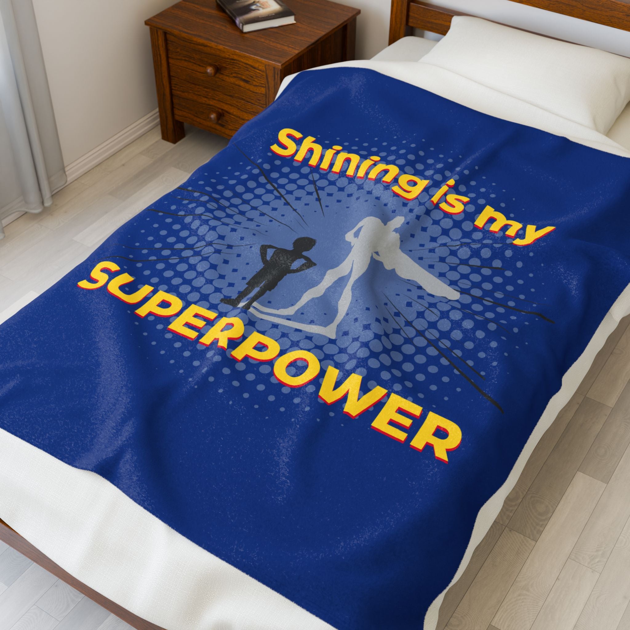 Shining Is My Superpower Kids Plush Blanket | Velveteen Cozy Throw