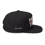 “More Than Conquerors” Embroidered Cap – Romans 8:37 Christian Flat Bill Hat – Faith Apparel
