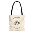 Dwell More Worry Less Mountain Tote Bag | Inspirational Everyday Carry