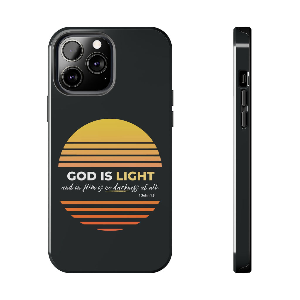 “God Is Light” Phone Case – 1 John 1:5 Christian Bible Verse iPhone & Android Case – Faith Accessory