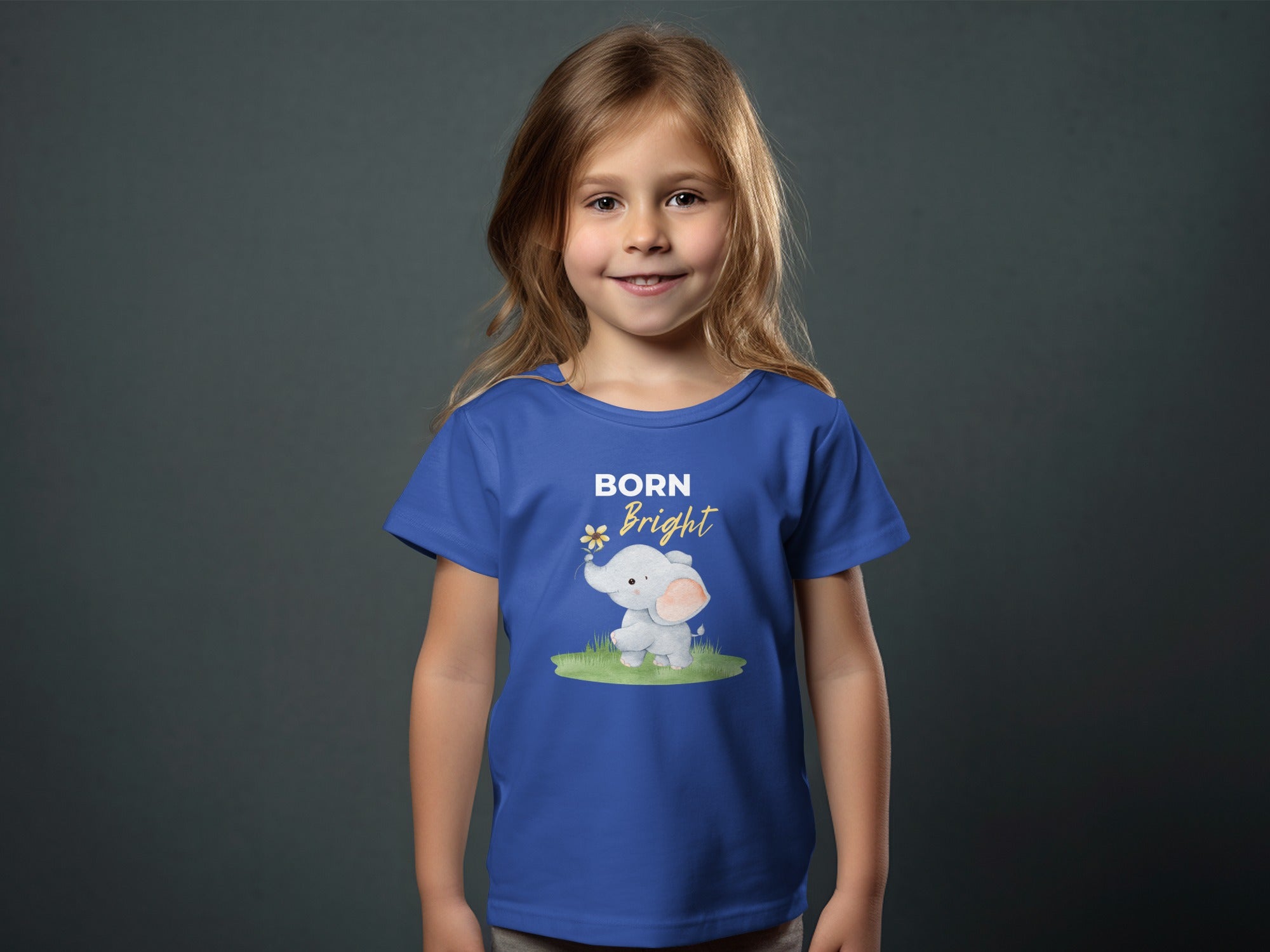 Adorable Born Bright Elephant Girls Shirt Product
