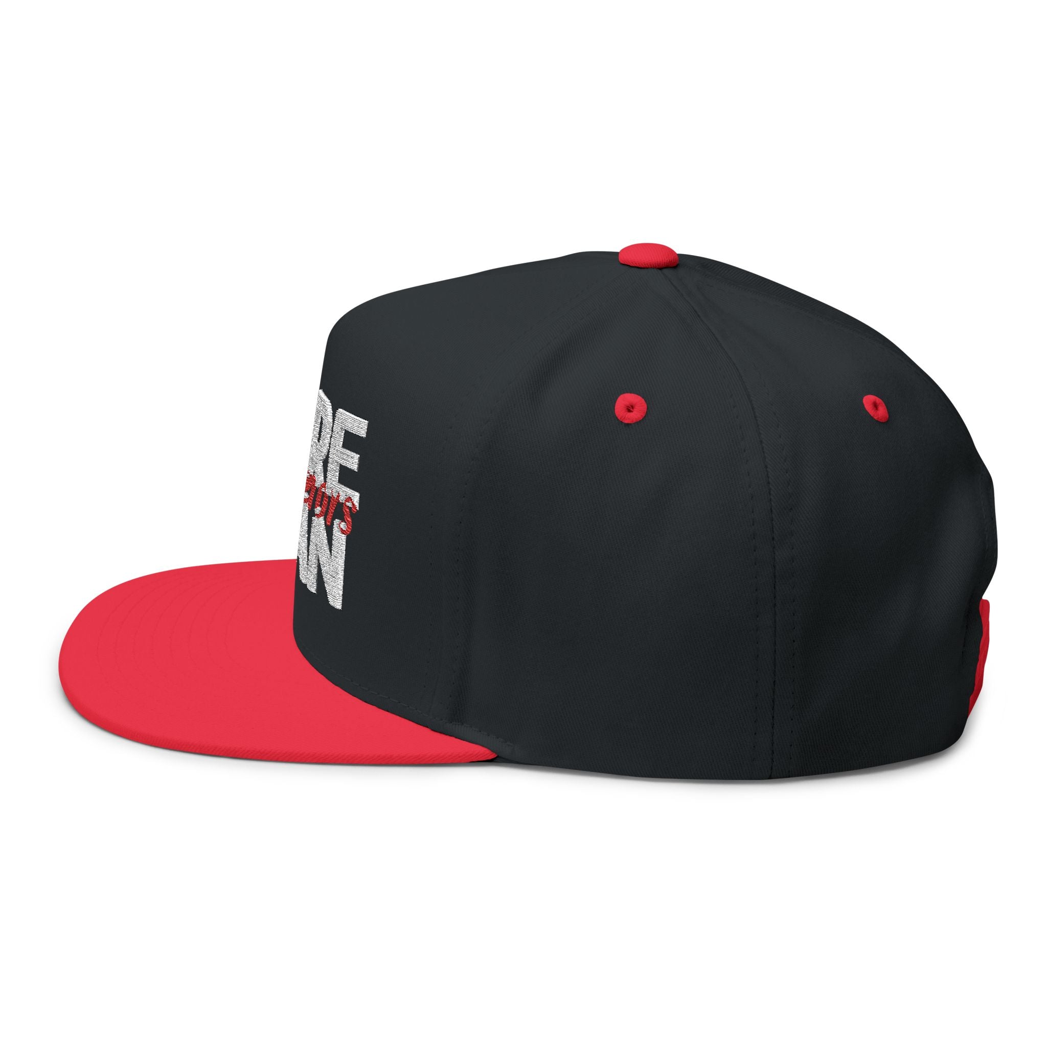 “More Than Conquerors” Embroidered Cap – Romans 8:37 Christian Flat Bill Hat – Faith Apparel