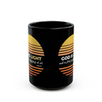 “God Is Light” Christian Coffee Mug – 1 John 1:5 Bible Verse Mug – Retro Sunset Faith Mug (11oz / 15oz)