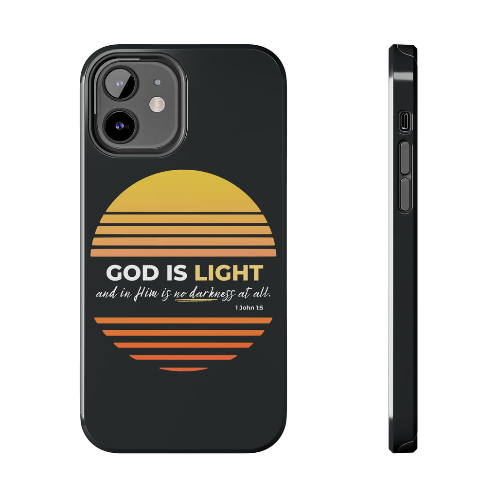“God Is Light” Phone Case – 1 John 1:5 Christian Bible Verse iPhone & Android Case – Faith Accessory