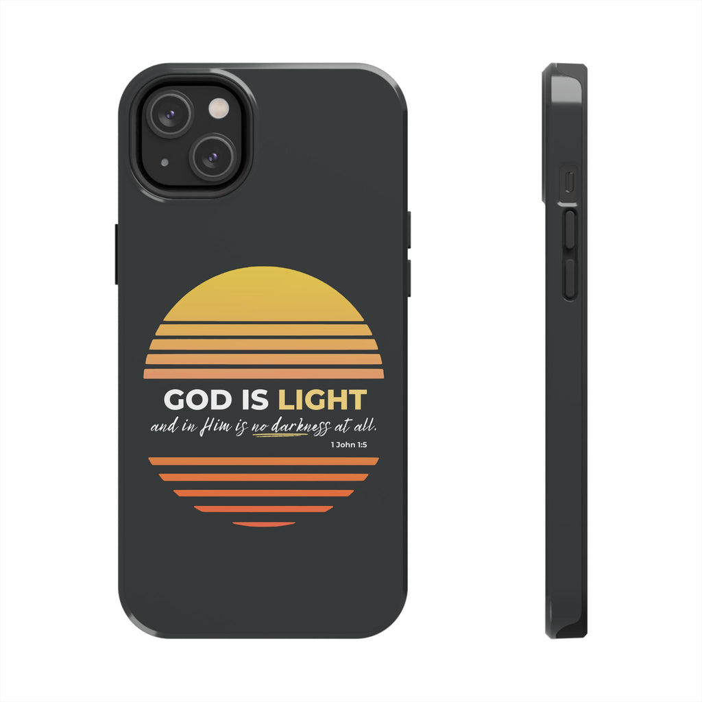 “God Is Light” Phone Case – 1 John 1:5 Christian Bible Verse iPhone & Android Case – Faith Accessory