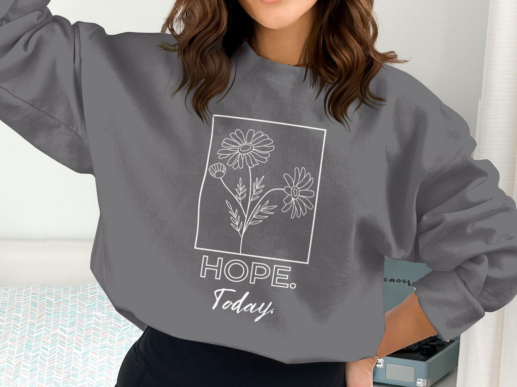 Inspiring Hope Today Floral Graphic Sweatshirt