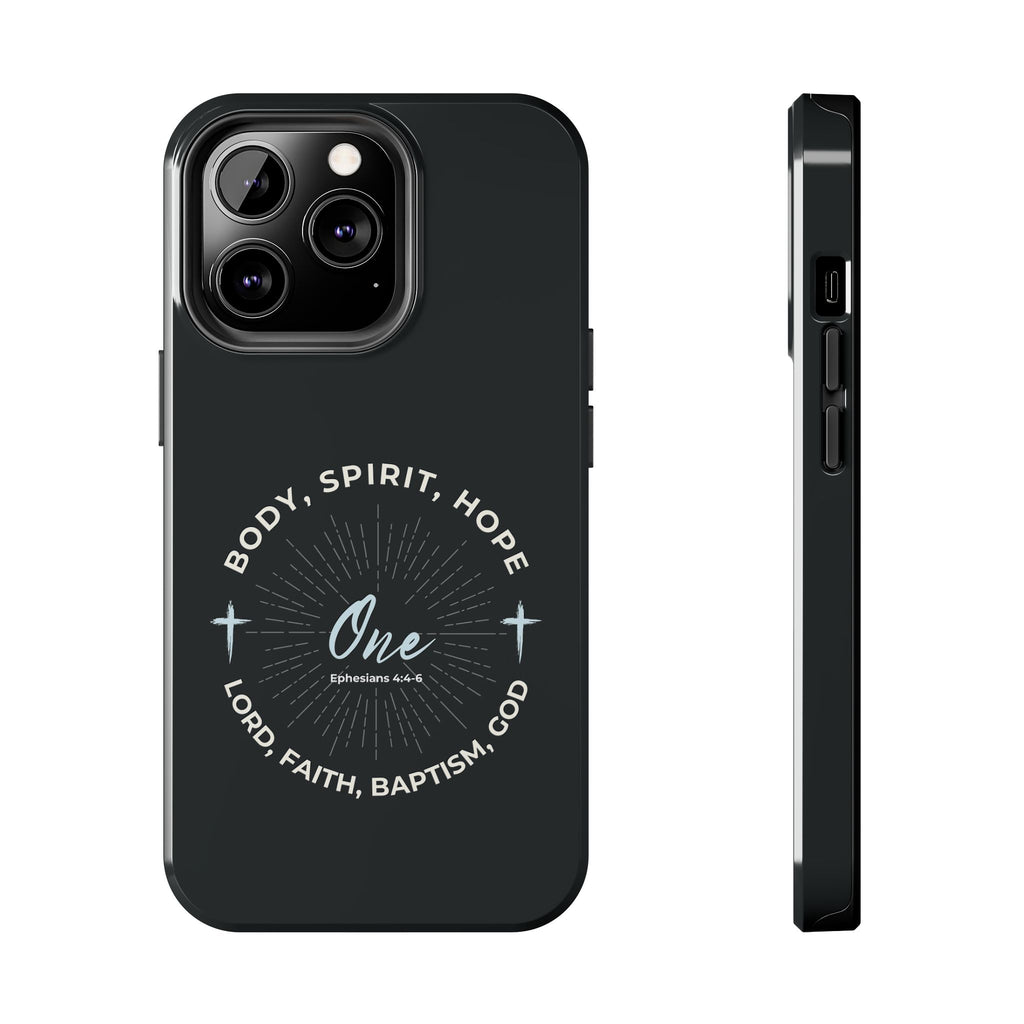 “One" Unity Phone Case –  Ephesians 4:4–6 Christian Bible Verse iPhone & Android Case – Faith Accessory