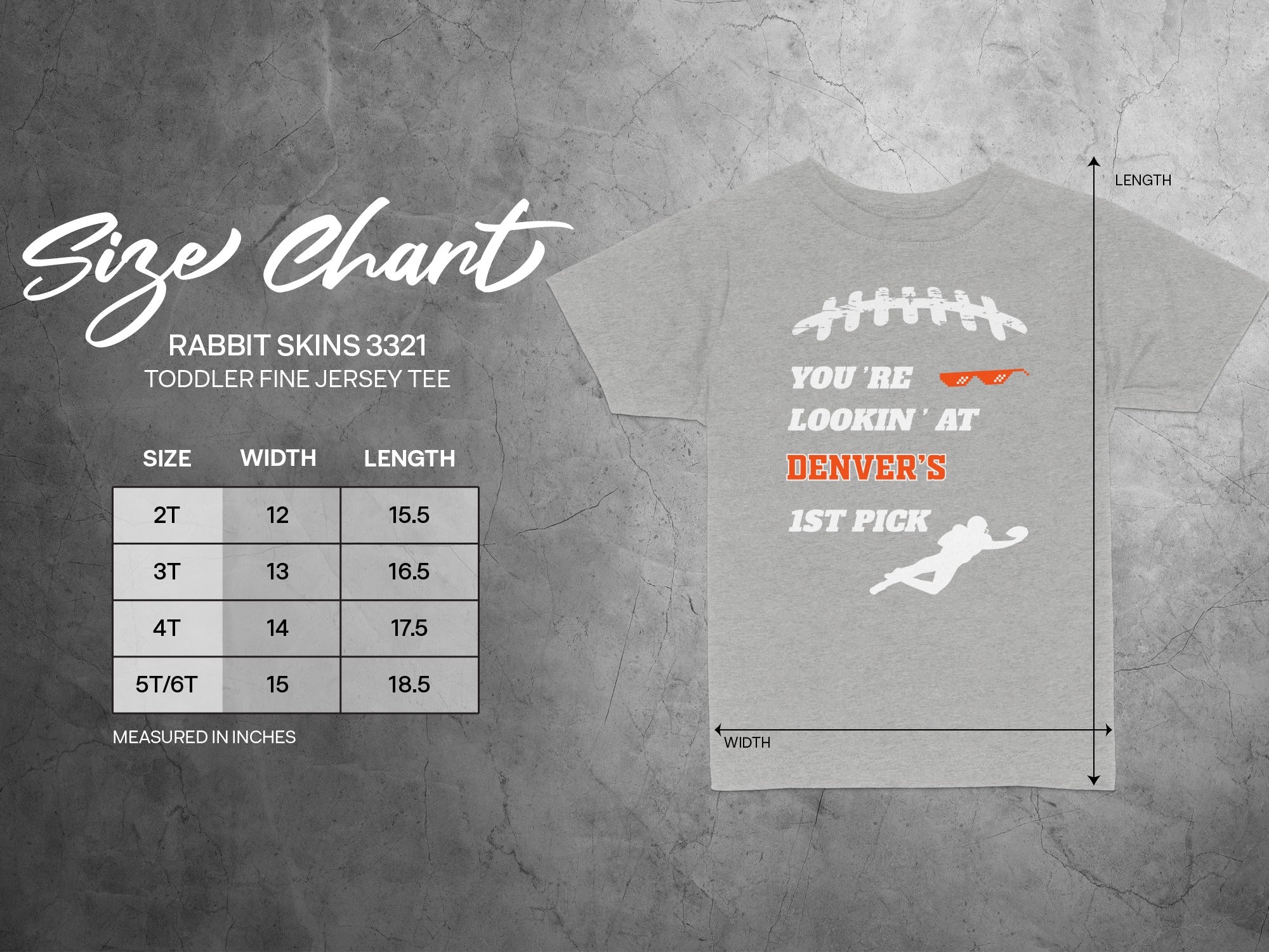 Denver's 1st Pick Toddler Fine Jersey Tee