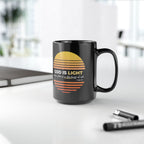 “God Is Light” Christian Coffee Mug – 1 John 1:5 Bible Verse Mug – Retro Sunset Faith Mug (11oz / 15oz)