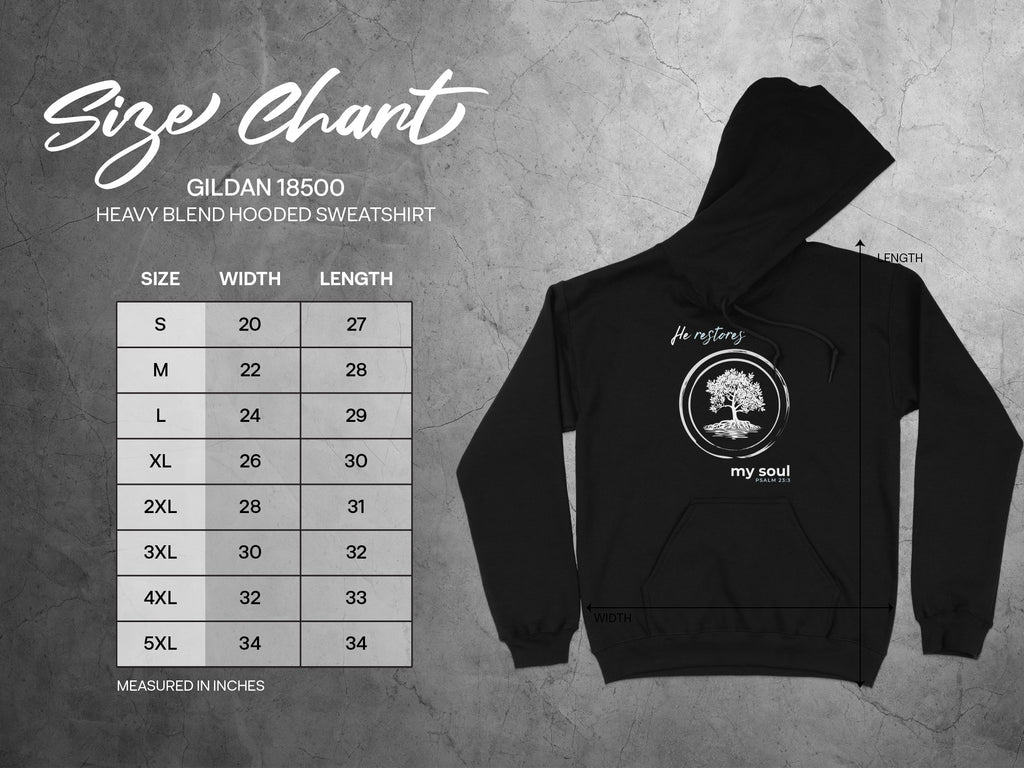 Gildan 18500 Hooded Sweatshirt He restores my soul product type
