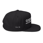 “God Is Light” Embroidered Cap – 1 John 1:5 Christian Flat Bill Hat – Faith Apparel