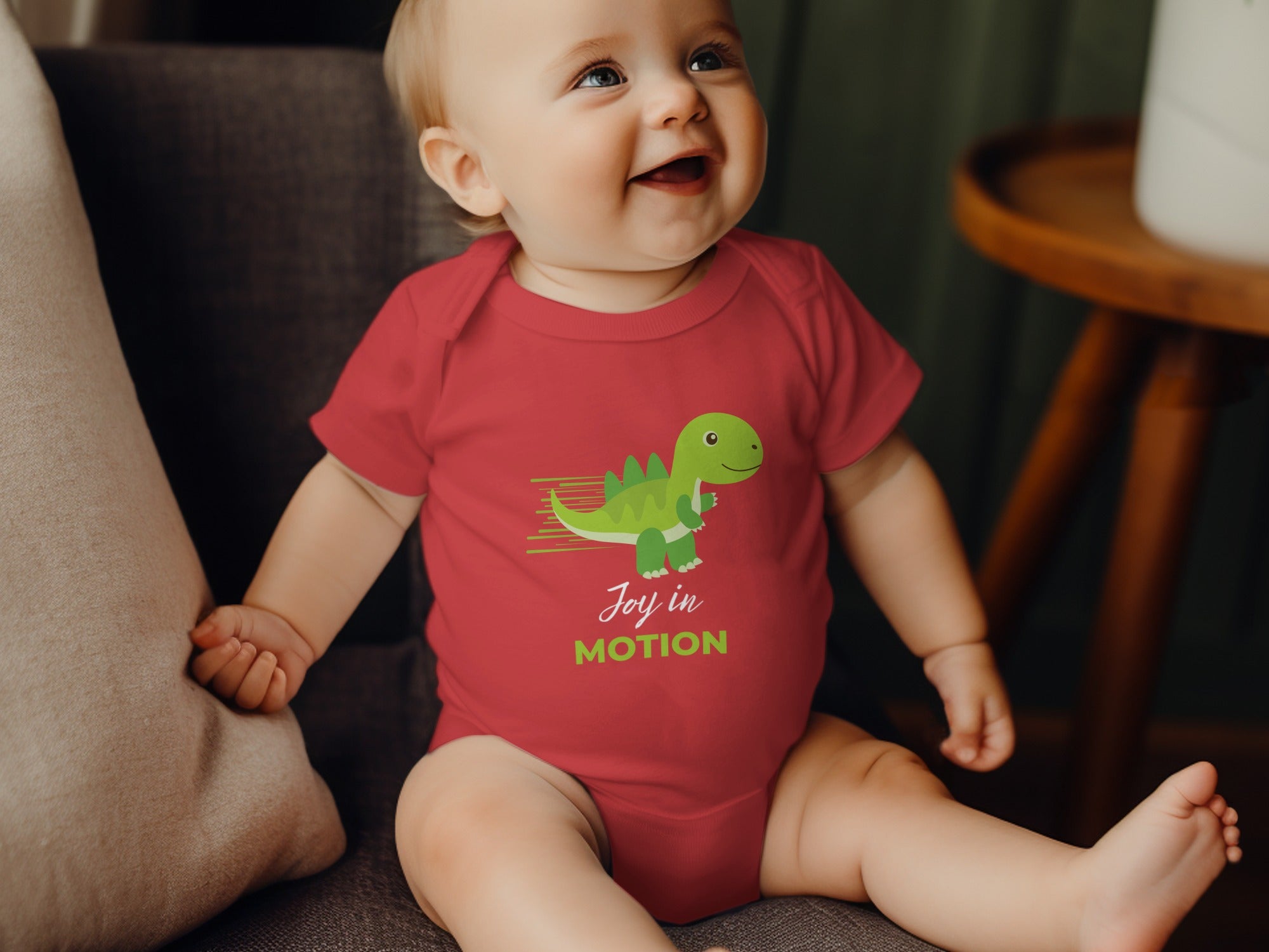 Joy in Motion Dinosaur Baby Bodysuit - Cute Baby Clothing