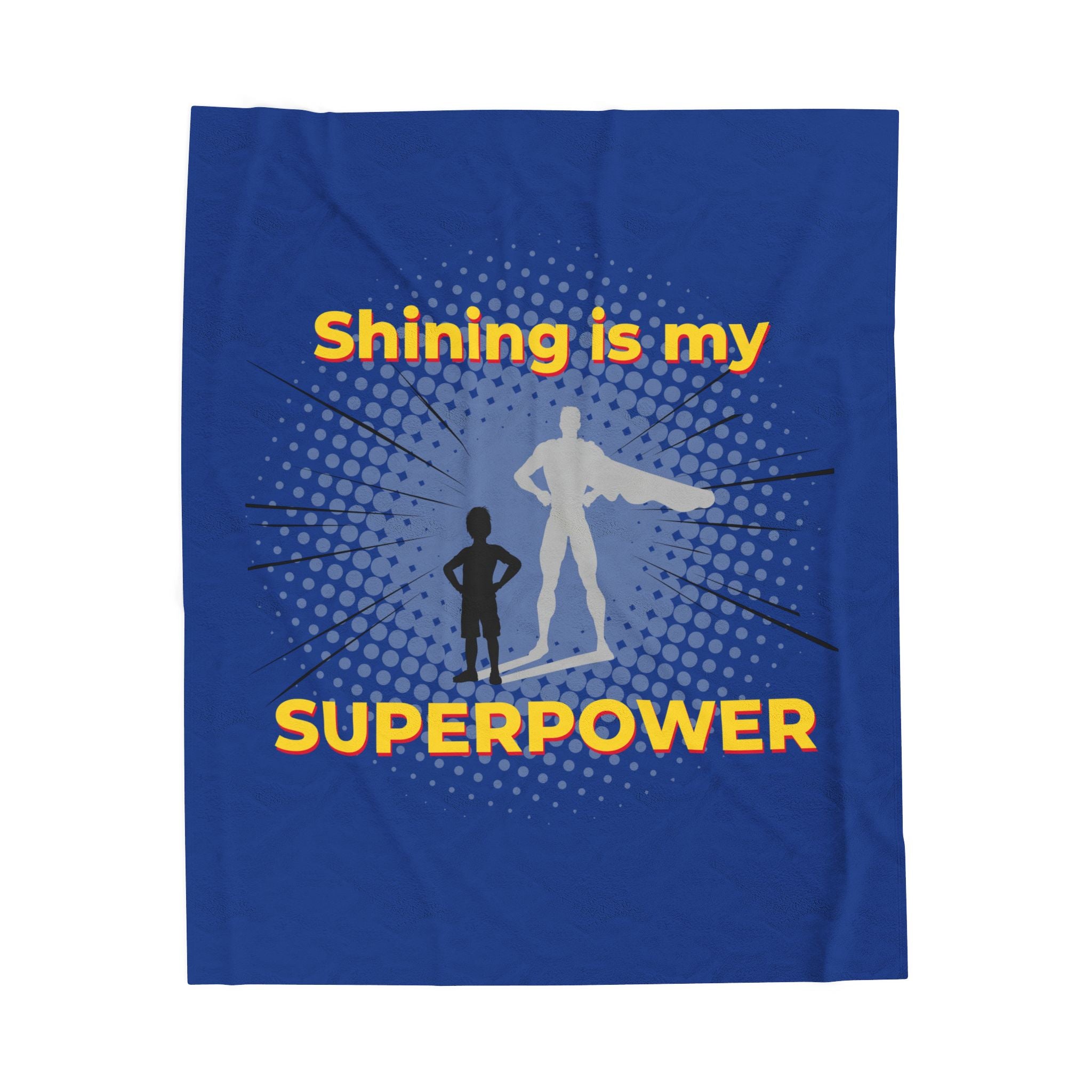 Shining Is My Superpower Kids Plush Blanket | Velveteen Cozy Throw