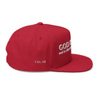 “God Is Light” Embroidered Cap – 1 John 1:5 Christian Flat Bill Hat – Faith Apparel