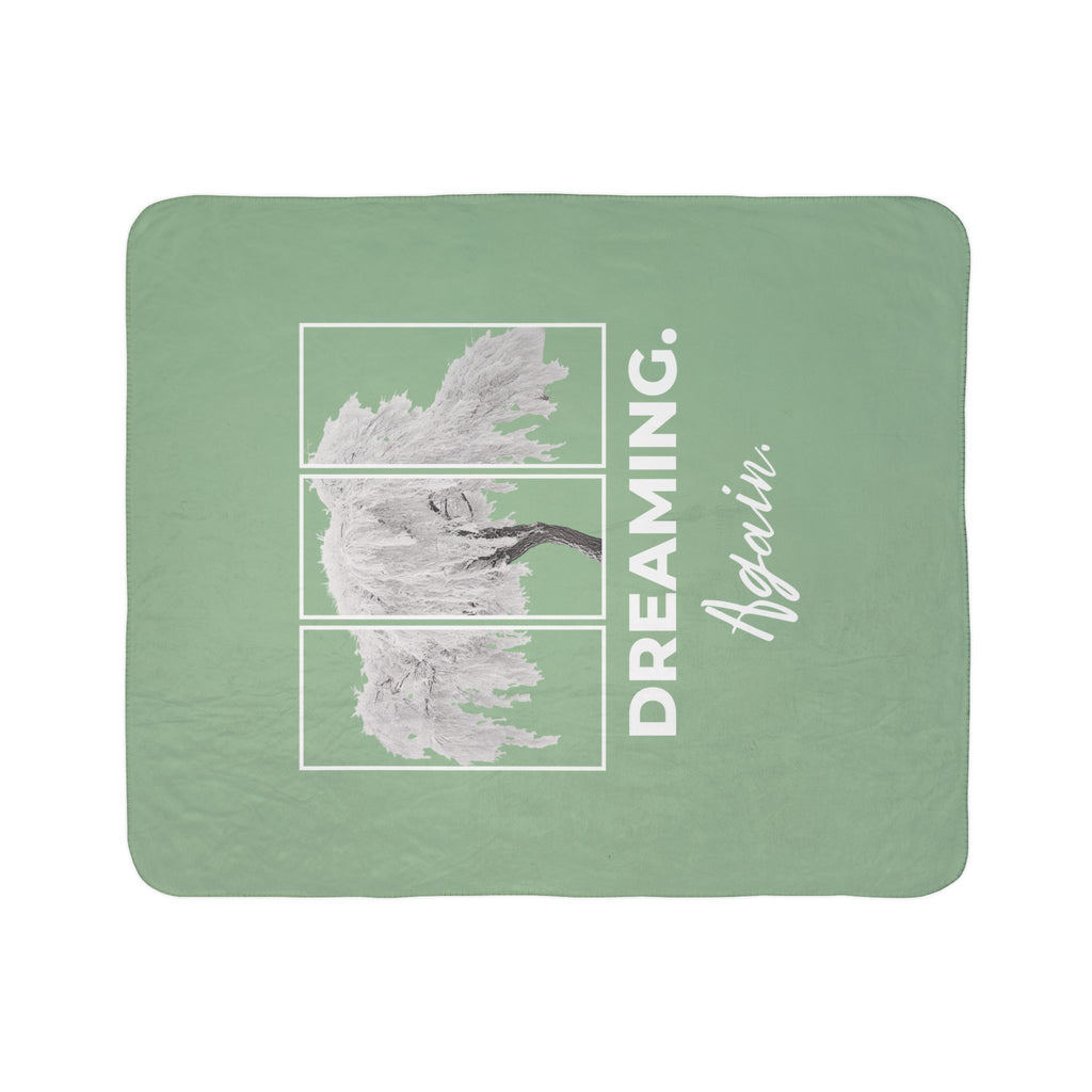 Dreaming Again Willow Tree Fleece Sherpa Blanket
